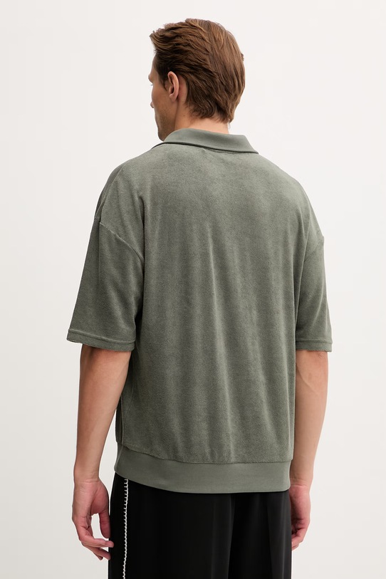 Odzież HUGO polo męskie z bawełną TERRANCE POLO SHIRT 50559744 zielony