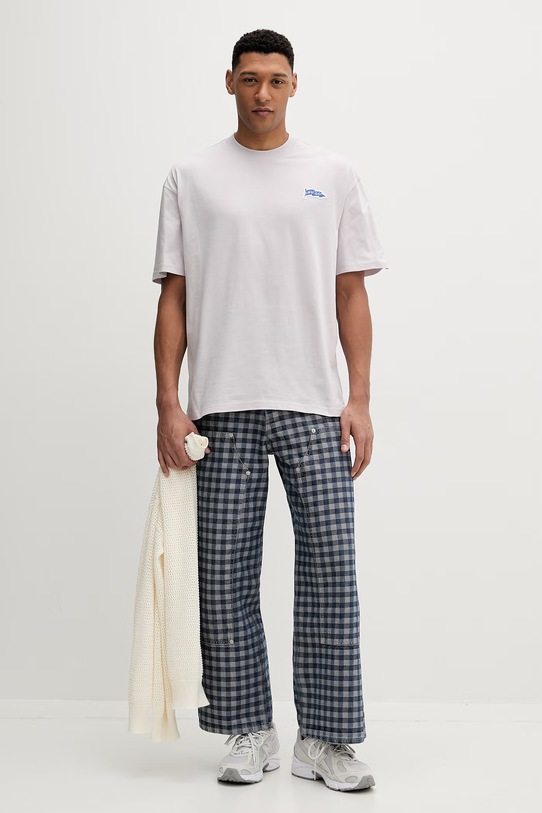 Hugo Blue t-shirt bawełniany Nohatio 50556411 fioletowy SS26