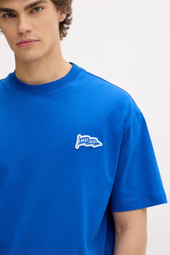 Bavlněné tričko Hugo Blue Nohatio modrá 50556411