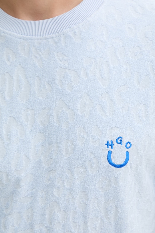 HUGO Blue t-shirt ανδρικό βαμβακερό Nagutee 50557808 μπλε