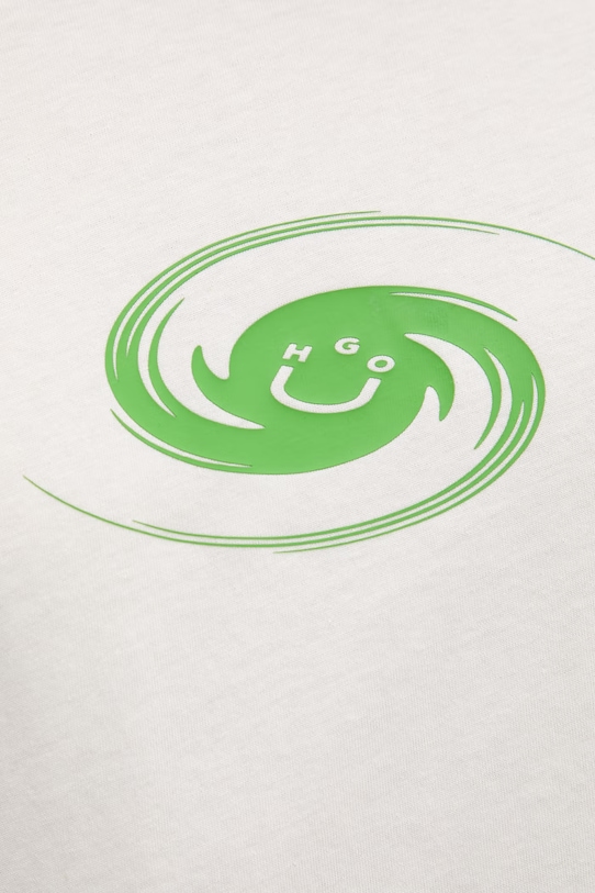 Hugo Blue t-shirt bawełniany Nunarix 50560047 beżowy