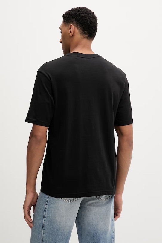 Odzież Hugo Blue t-shirt bawełniany Nalien 50560060 czarny