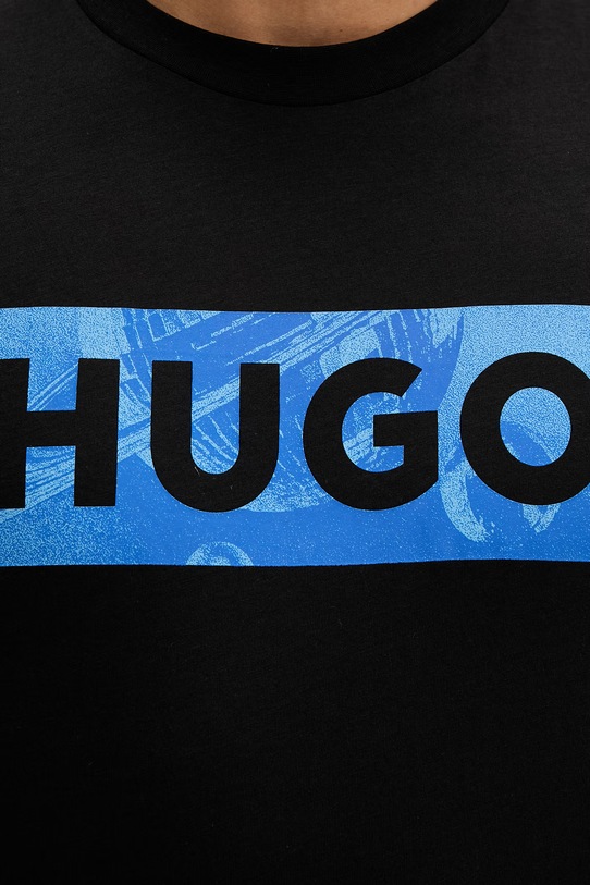 Hugo Blue t-shirt bawełniany Nalien 50560060 czarny