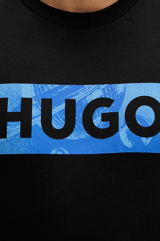 Hugo Blue t-shirt bawełniany Nalien 50560060 czarny
