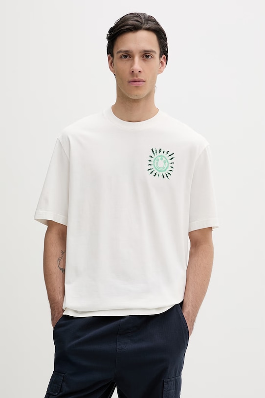 Odzież Hugo Blue t-shirt bawełniany Nextralio 50560090 beżowy