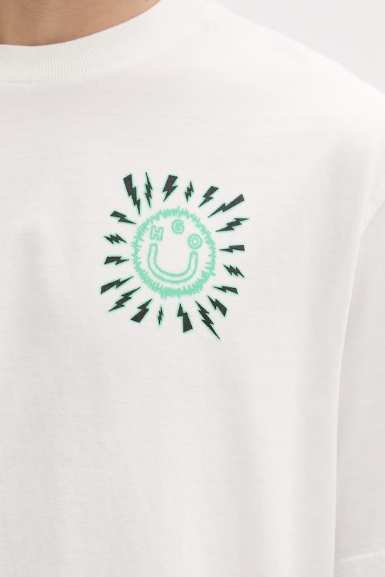 Hugo Blue t-shirt bawełniany Nextralio 50560090 beżowy