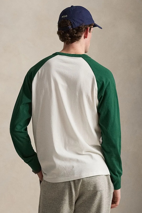 Polo Ralph Lauren t-shirt bawełniany UNEVEN JERSEY-KNT-T-SHIRT 710B13484001 biały SS26