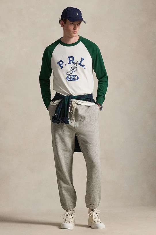 Odzież Polo Ralph Lauren t-shirt bawełniany UNEVEN JERSEY-KNT-T-SHIRT 710B13484001 biały