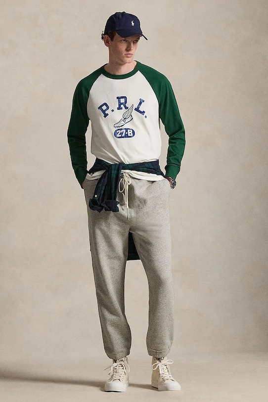 Odzież Polo Ralph Lauren t-shirt bawełniany UNEVEN JERSEY-KNT-T-SHIRT 710B13484001 biały