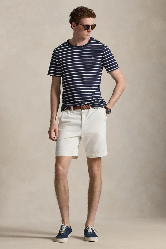 Odzież Polo Ralph Lauren t-shirt bawełniany INTERLOCK-KNT-T-SHIRT 710B16648001 granatowy