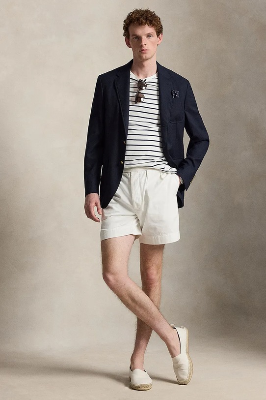 Odzież Polo Ralph Lauren t-shirt bawełniany INTERLOCK-KNT-T-SHIRT 710B16648002 biały