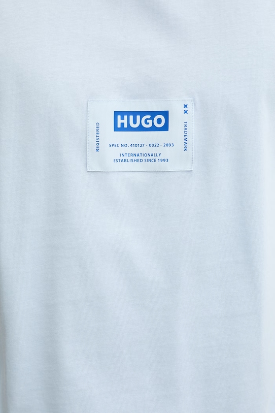 HUGO Blue top pánsky bavlnený Nurazak 50557812 modrá