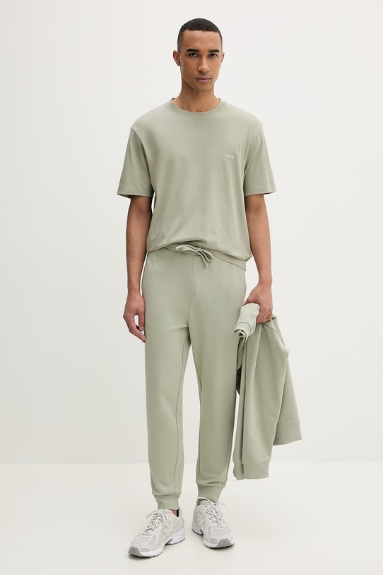 HUGO tričko pánské bavlněné Derlyns 50557618 zelená SS26