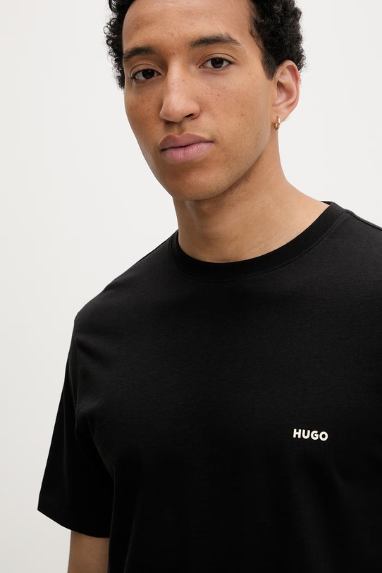HUGO tricou pentru bărbați, din bumbac Derlyns negru 50557618