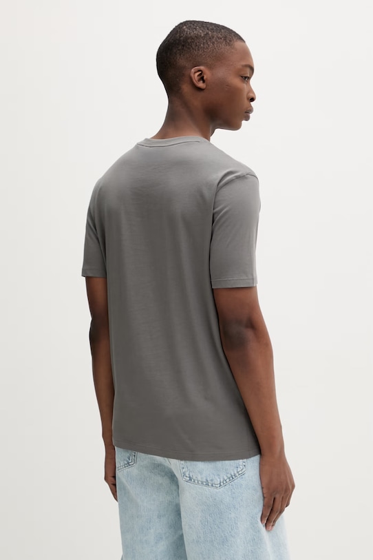 HUGO t-shirt męski bawełniany Dostino 50557674 szary SS26