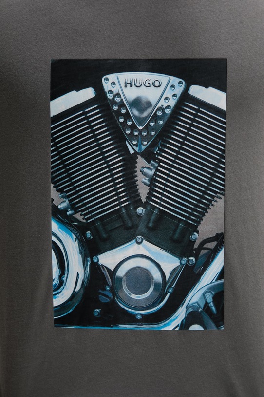 HUGO t-shirt męski bawełniany Dostino szary 50557674