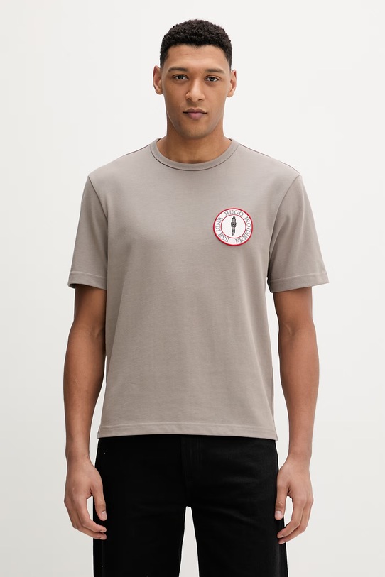 HUGO t-shirt bawełniany Dobul regular beżowy 50558407