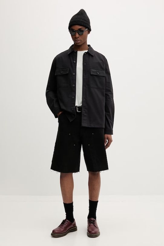 HUGO basic tričko pánske bavlnené Darusi 50561126 zelená SS26