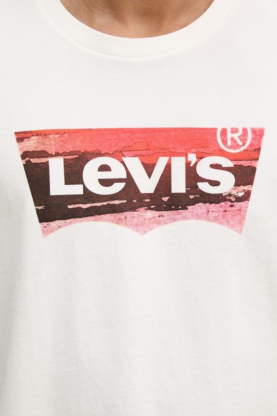 Levi's t-shirt męski bawełniany GRAPHIC CREWNECK 22491.2104 beżowy