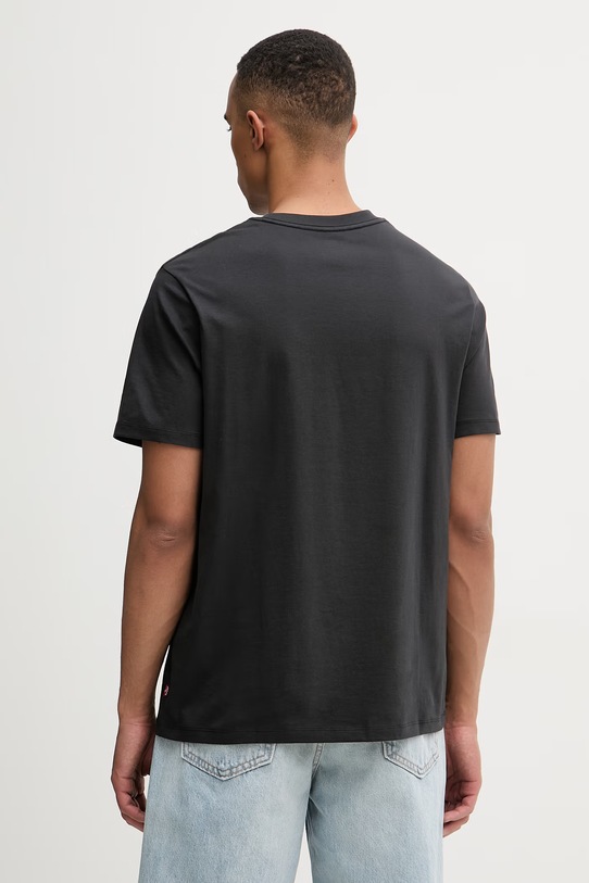 Odzież Levi's t-shirt męski bawełniany GRAPHIC CREWNECK 22491.2105 czarny