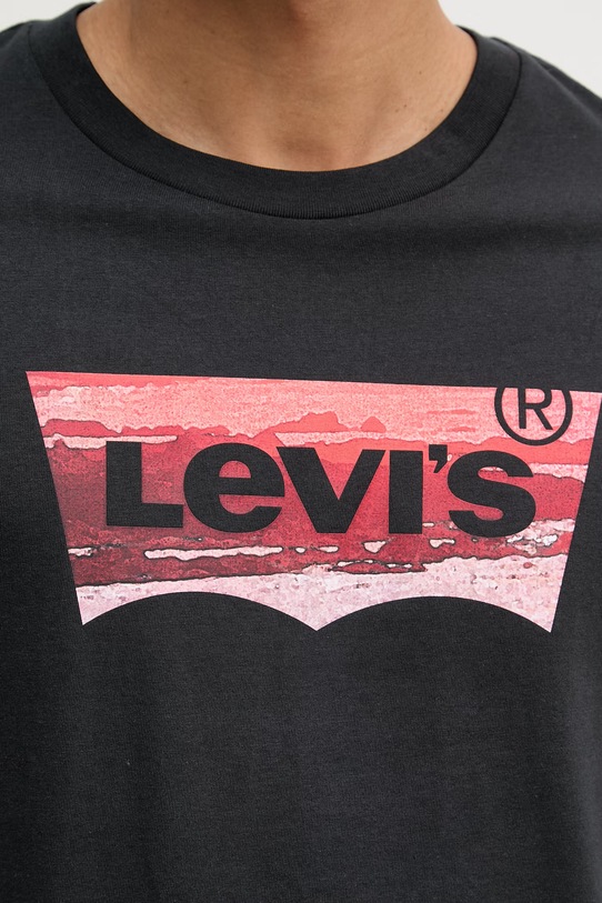Levi's t-shirt męski bawełniany GRAPHIC CREWNECK 22491.2105 czarny