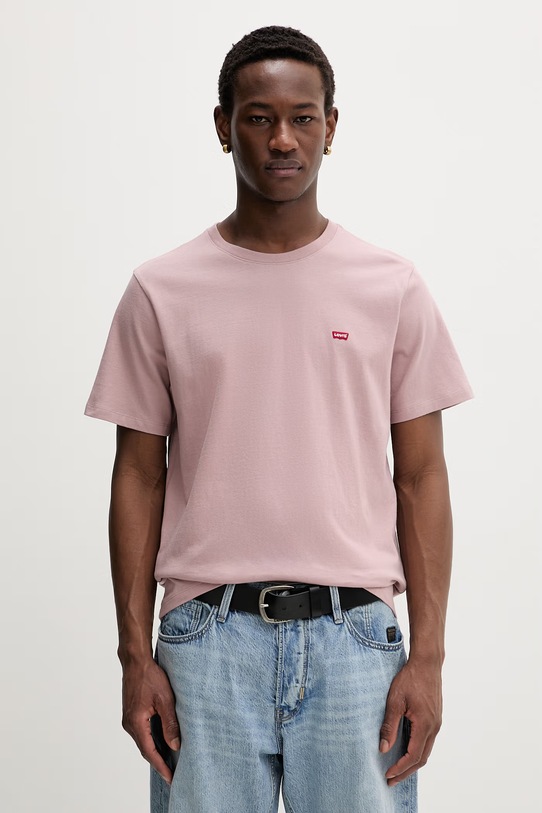 Levi's t-shirt męski bawełniany SS ORIGINAL HM różowy 56605.0307