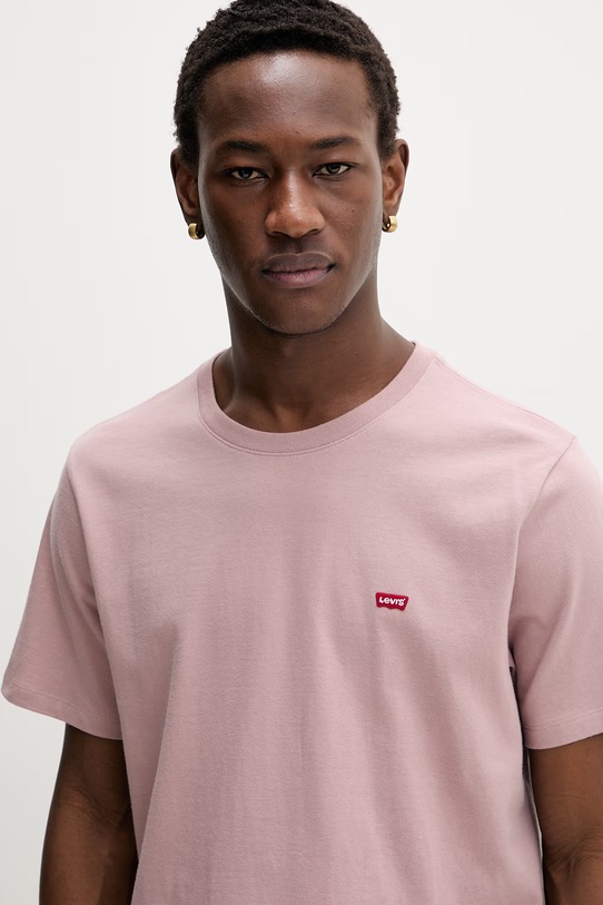 Levi's t-shirt męski bawełniany SS ORIGINAL HM różowy 56605.0307