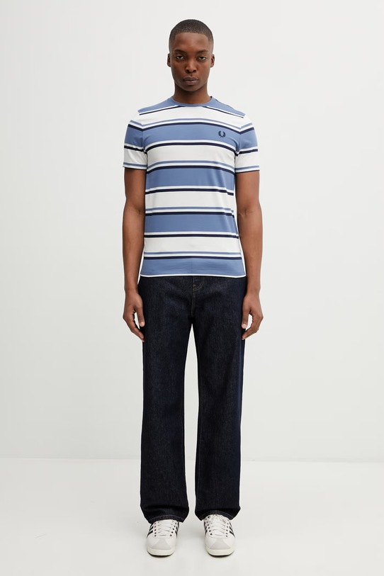 Fred Perry t-shirt bawełniany M1302 niebieski