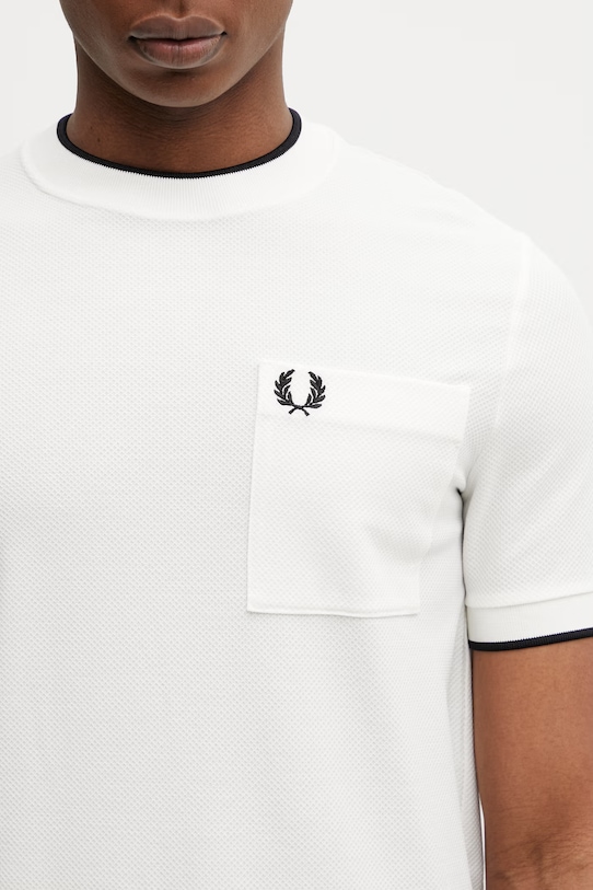 Бавовняна футболка Fred Perry білий M2395