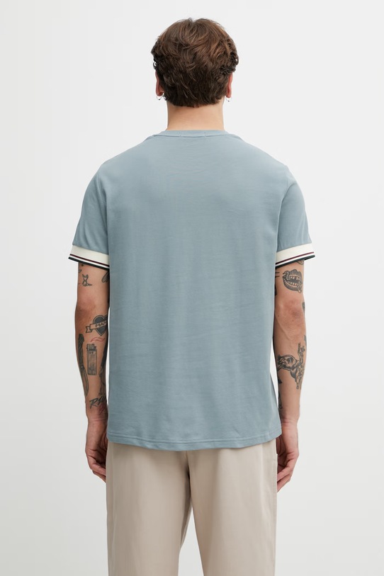 Odzież Fred Perry T-shirt bawełniany męski M2396 niebieski