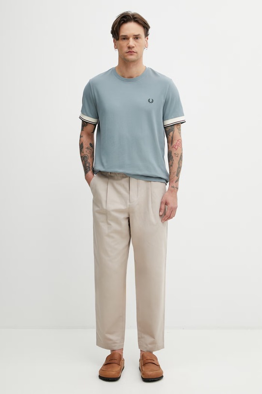 Fred Perry T-shirt bawełniany męski M2396 niebieski