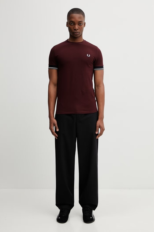 Fred Perry t-shirt bawełniany M2396 bordowy