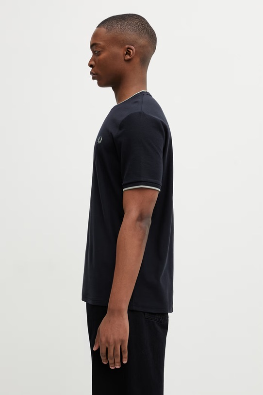 Fred Perry t-shirt bawełniany M2397 granatowy SS26
