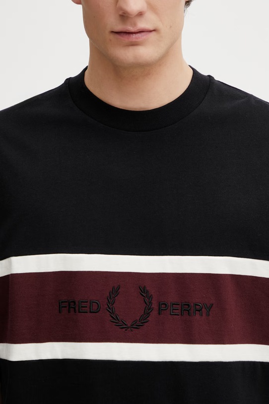 Fred Perry t-shirt bawełniany czarny M2405