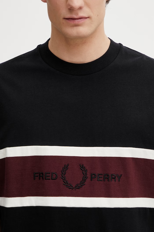 Fred Perry t-shirt bawełniany czarny M2405