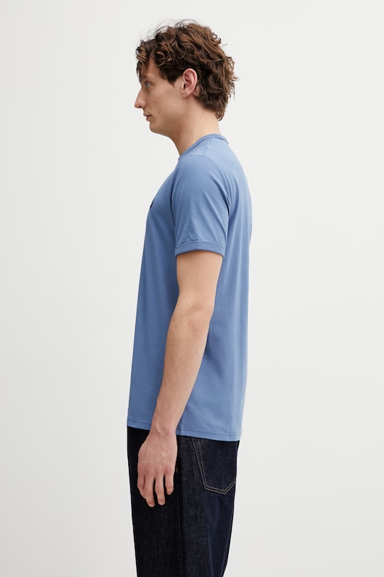 Βαμβακερό μπλουζάκι Fred Perry M3519 μπλε SS26