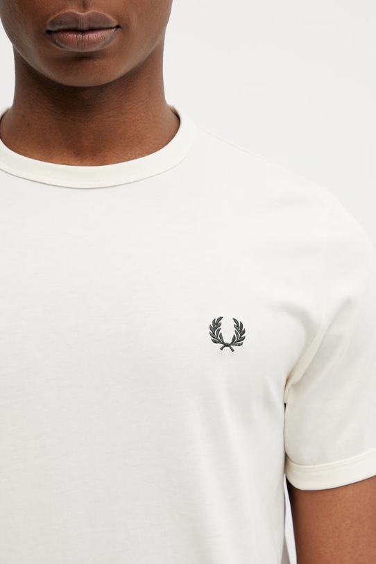 Fred Perry t-shirt bawełniany beżowy M3519