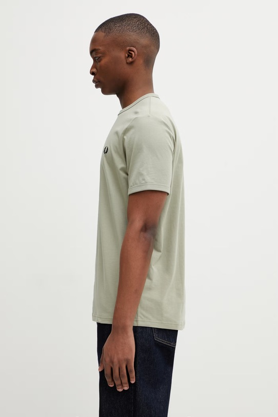 Fred Perry t-shirt bawełniany M3519 zielony SS26