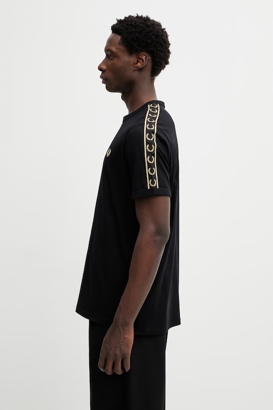 Fred Perry t-shirt bawełniany M4613 czarny SS26