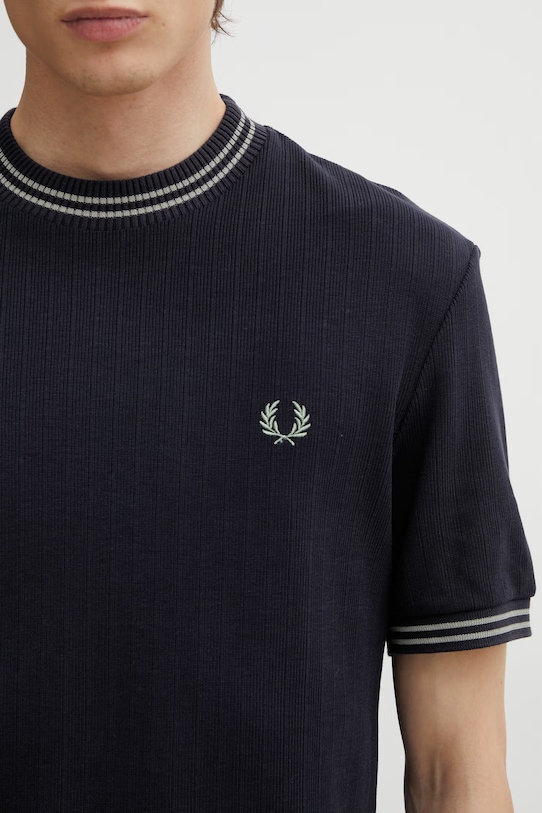 Fred Perry t-shirt bawełniany granatowy M8679