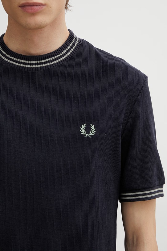 Fred Perry t-shirt bawełniany granatowy M8679