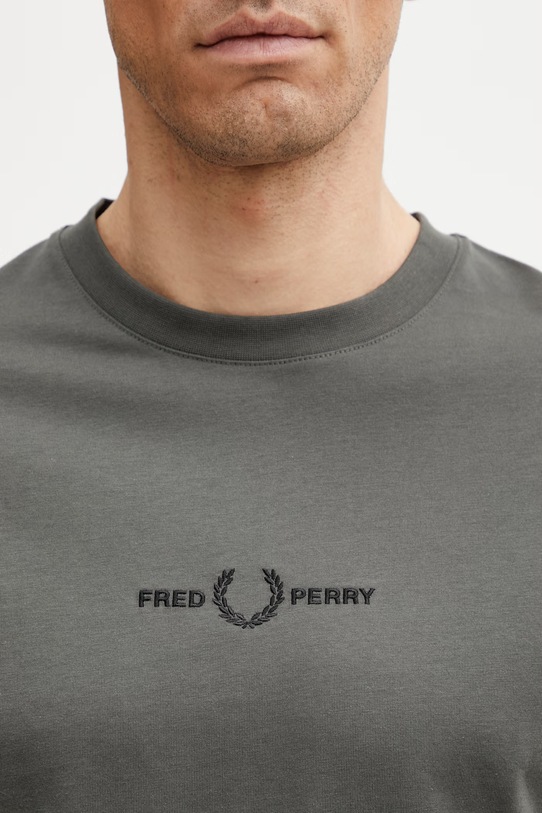 Fred Perry T-shirt bawełniany męski zielony M4580.148