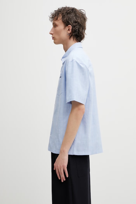 Daily Paper script ss koszula męska 2610036 niebieski SS26