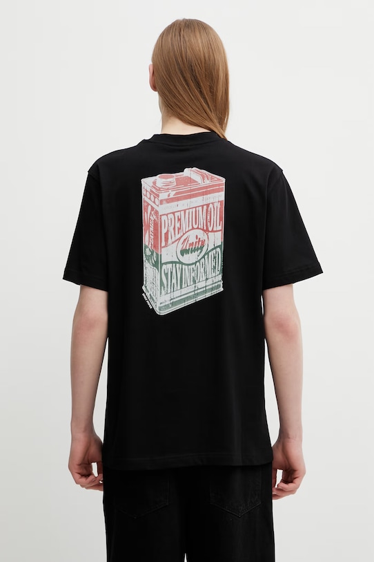Odzież Daily Paper t-shirt bawełniany oil can 2610040 czarny