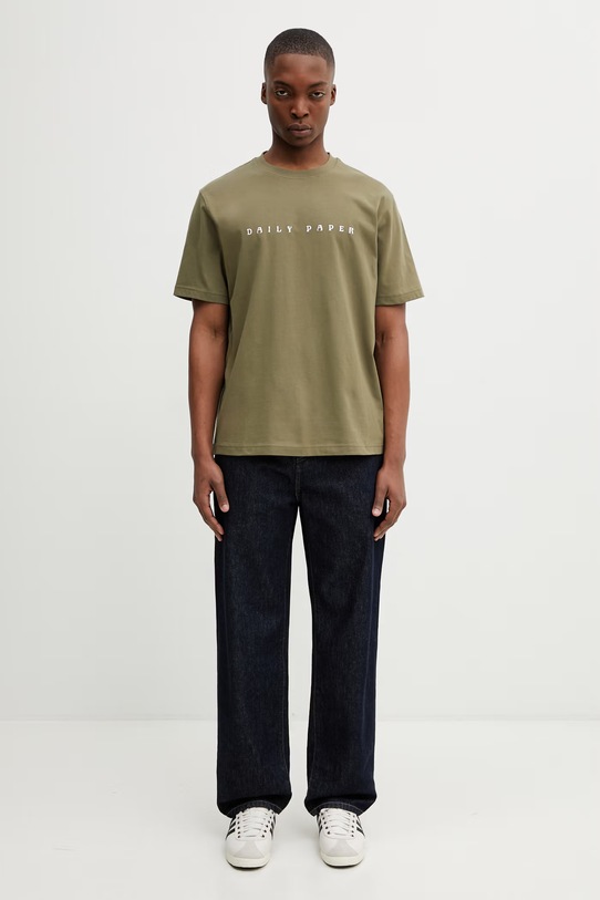 Daily Paper t-shirt bawełniany alias dias 2610051 zielony