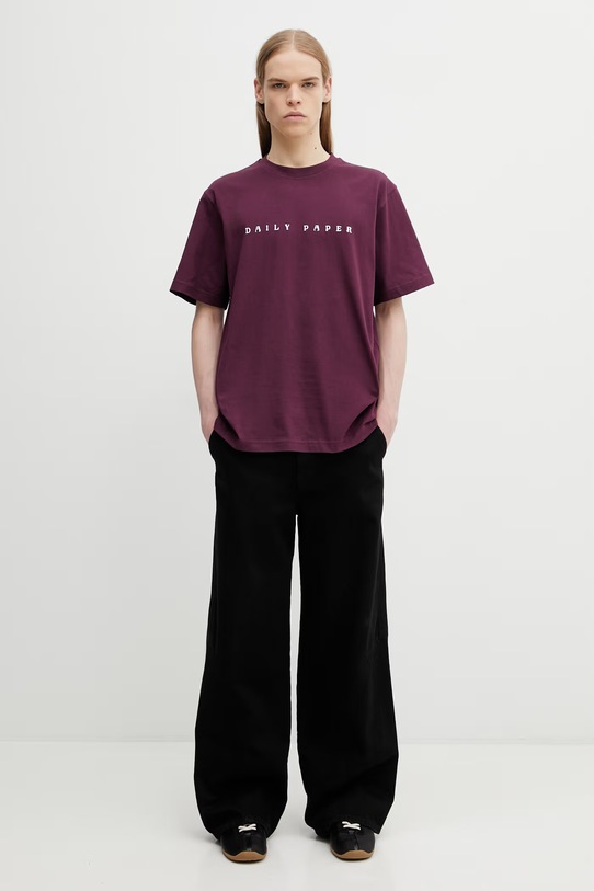 Daily Paper t-shirt bawełniany alias dias 2610062 fioletowy