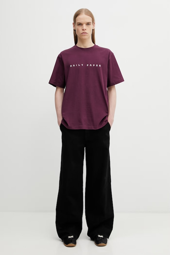 Daily Paper t-shirt bawełniany alias dias 2610062 fioletowy