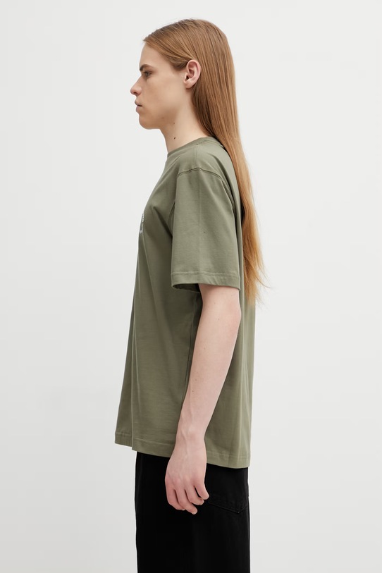 Daily Paper t-shirt bawełniany orbit embroidery 2610060 zielony SS26