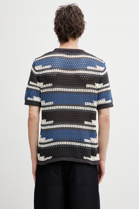 Odzież Daily Paper t-shirt męski ażurowy kente stripe 2610006 multicolor