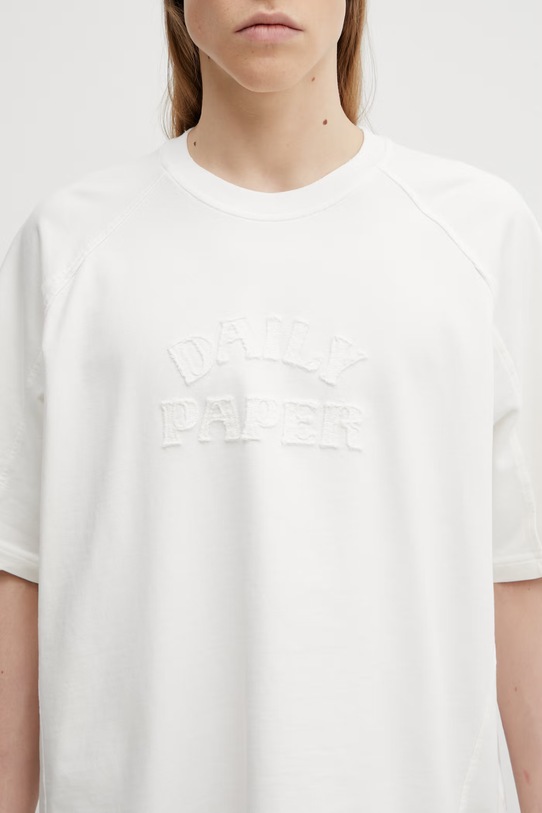 Daily Paper t-shirt bawełniany raglan stacked dias beżowy 2610019